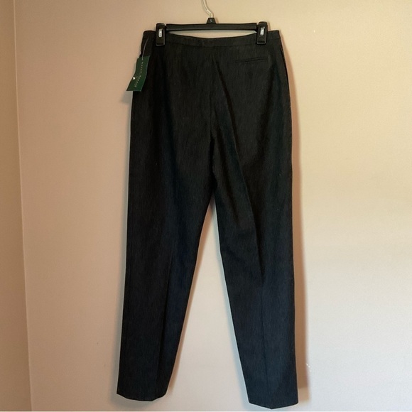 Harve Benard Woman’s Gray Wool Trousers Flat Front 8 Career Office Workwear - Picture 5 of 13